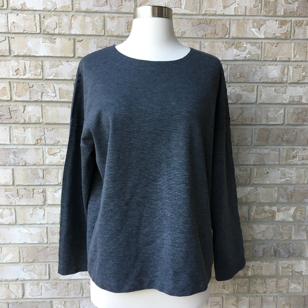 Valette Gray Long Sleeve Top Size Small